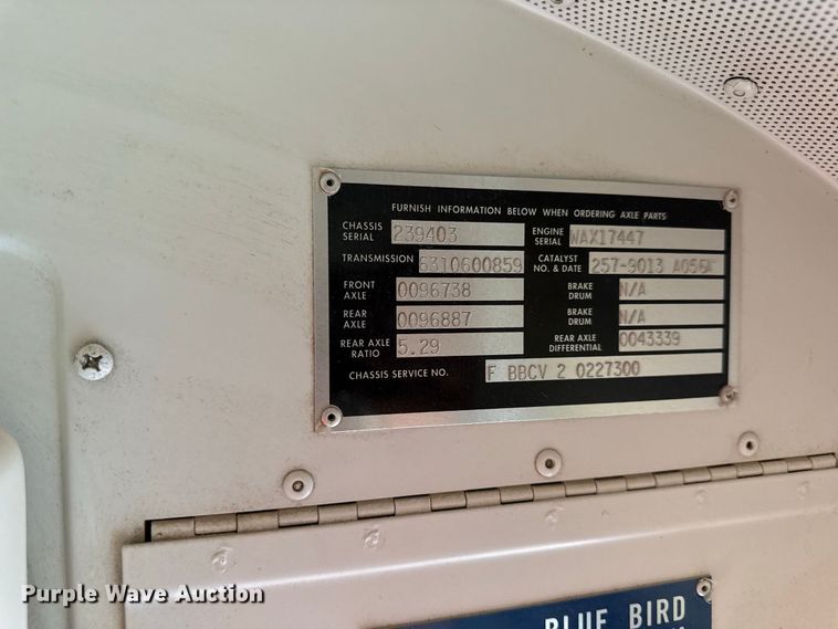 image for item EX2174 2007 Blue Bird Vision school bus