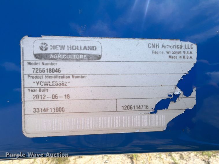image for item EX2599 2012 New Holland 726018046 loader