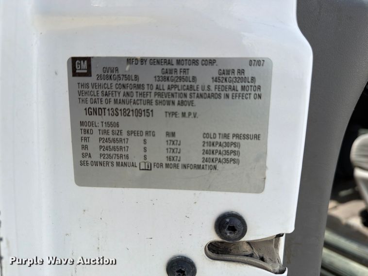 image for item EX4113 2008 Chevrolet Trailblazer SUV