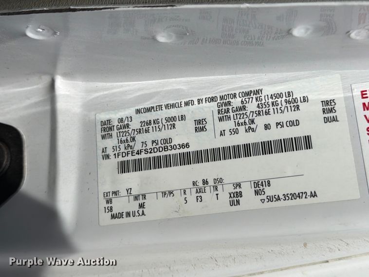 image for item EX4116 2013 Ford E450 Super Duty shuttle bus