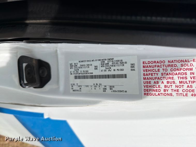 image for item EX4116 2013 Ford E450 Super Duty shuttle bus