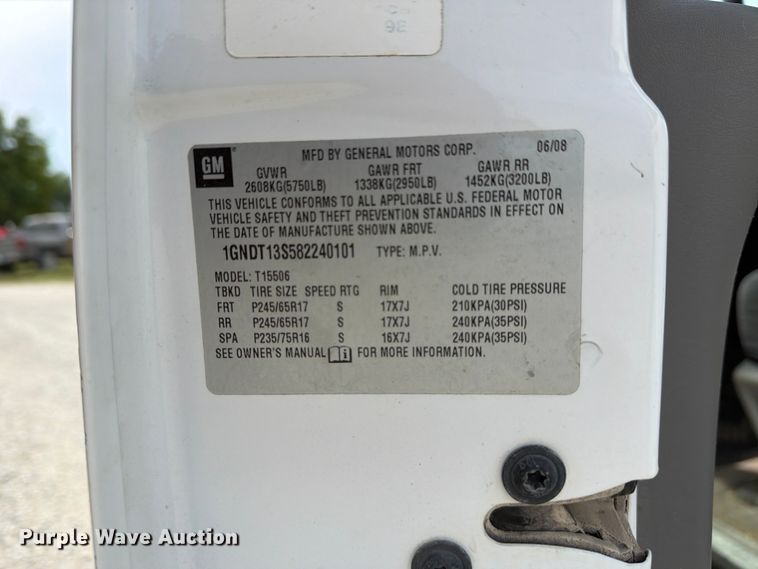 image for item EX4118 2008 Chevrolet Trailblazer SUV