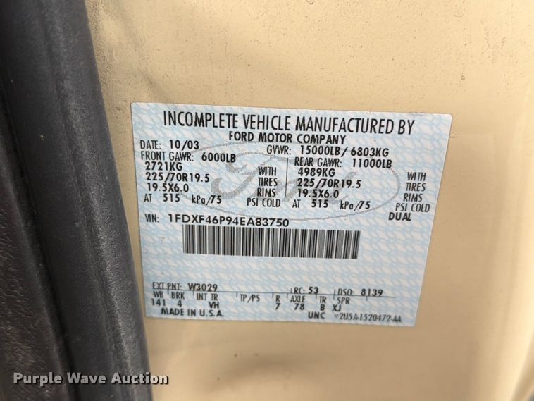 image for item FB5941 2004 Ford F450 Super Duty bucket truck