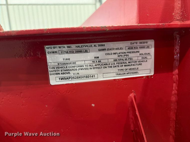 image for item FC3292 2019 Winston Pro Series 10 Ton equipment trailer