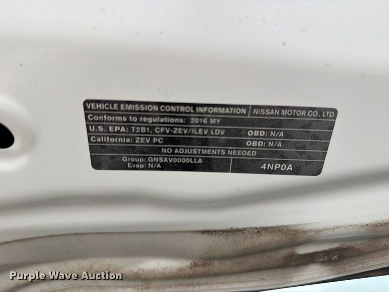 image for item FH6258 2016 Nissan Leaf 