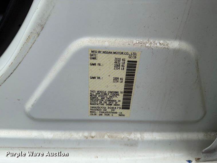 image for item FH6258 2016 Nissan Leaf 
