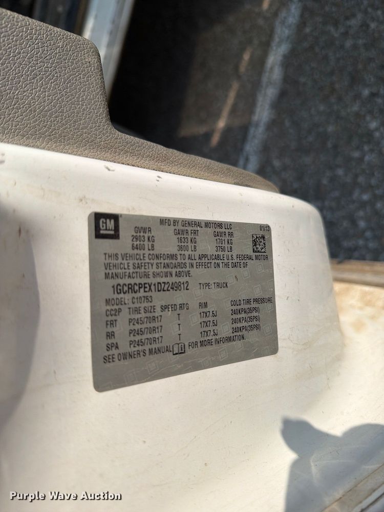 image for item FH6323 2013 Chevrolet Silverado 1500 Ext. Cab pickup truck