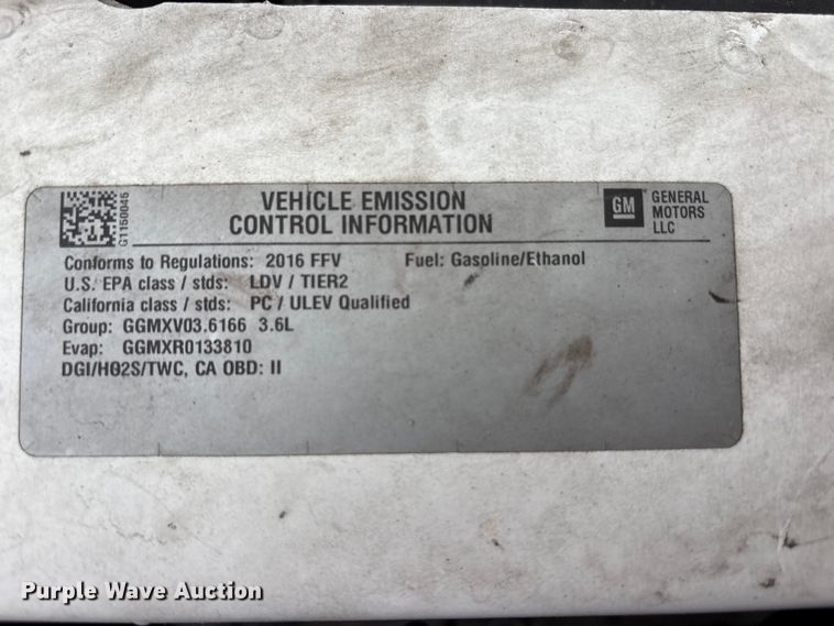image for item FK2054 2016 Chevrolet Impala Police 