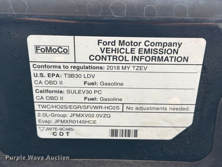 image for item FK2057 2018 Ford Fusion 