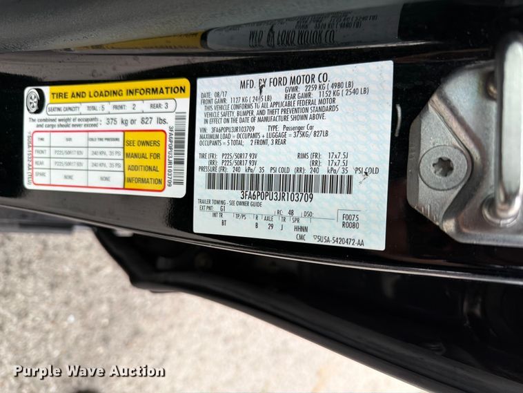 image for item FK2057 2018 Ford Fusion 