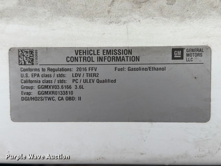 image for item FK2058 2016 Chevrolet Impala Police 