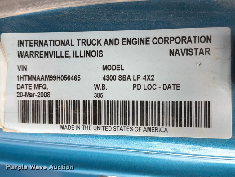 image for item FK2060 2009 International 4300 utility / service truck