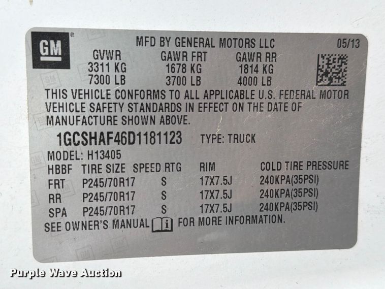 image for item FK2061 2013 Chevrolet Express van