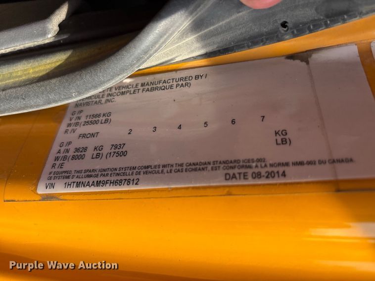 image for item FK2063 2015 International 4300 SBA Crew Cab dump truck
