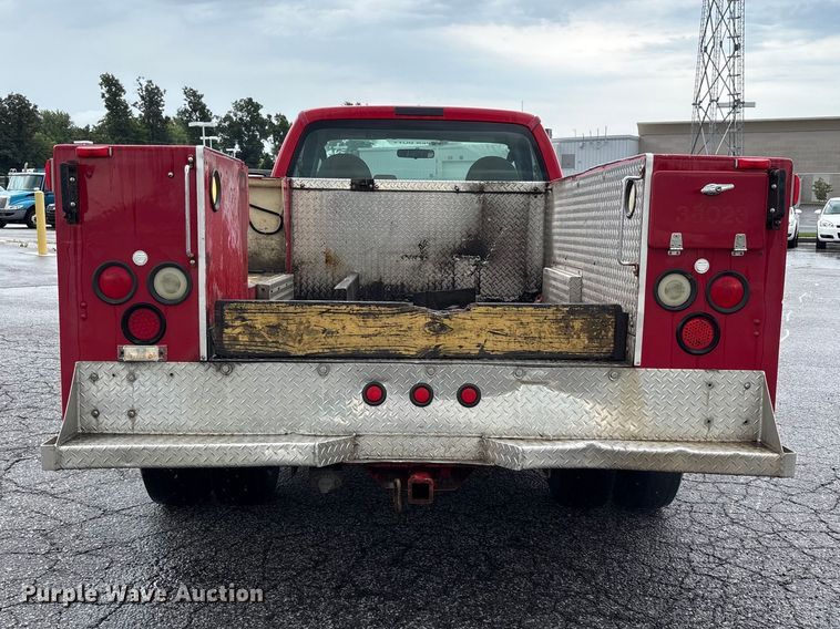 image for item FK2065 2008 Ford F350 Super Duty utility bed pickup truck