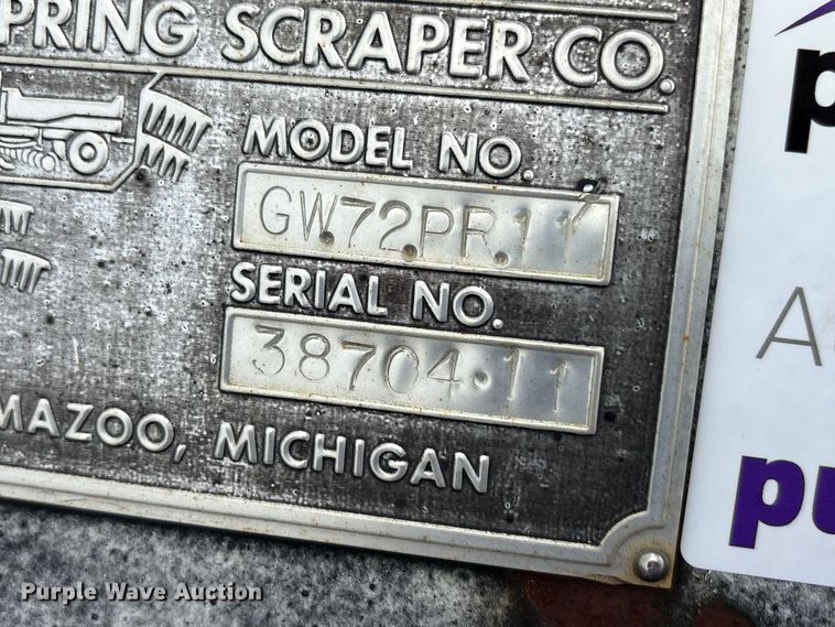 image for item FK2077 Root Spring Scraper Co GW72PR11 snow plow