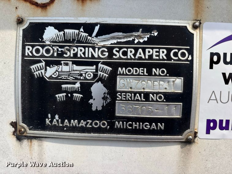 image for item FK2079 Root Spring Scraper Co GW72DPR11 snow plow