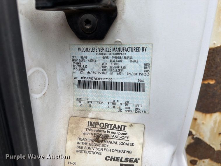 image for item FK3353 2008 Ford F550 utility / service truck