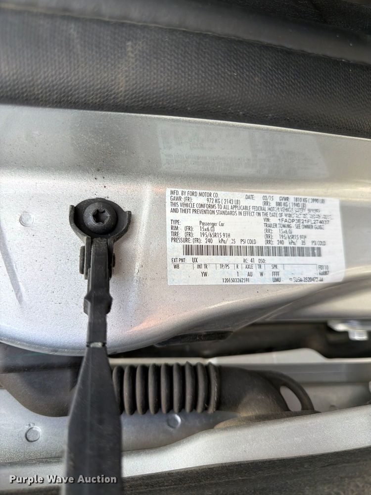 image for item FK3367 2015 Ford Focus 
