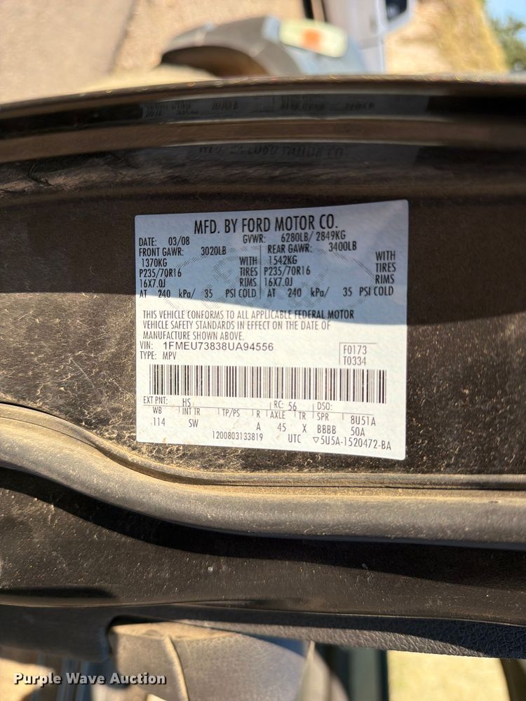 image for item FK4580 2008 Ford Explorer SUV