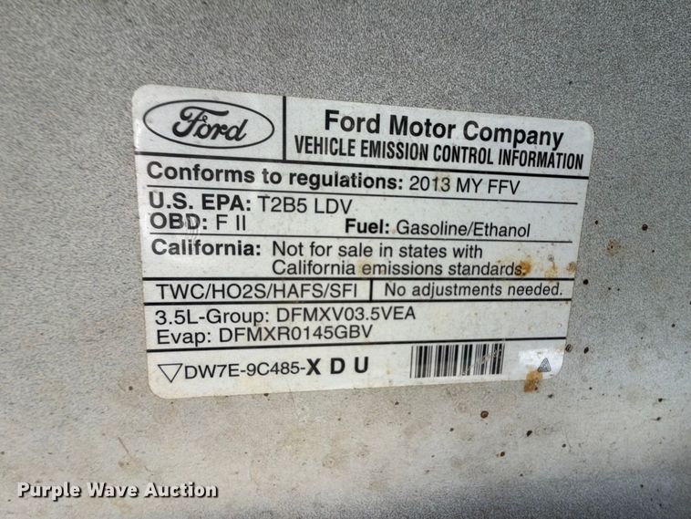 image for item FK5011 2013 Ford Taurus Police Interceptor 