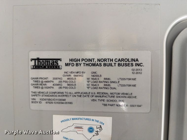 2013 Thomas Savana G4500