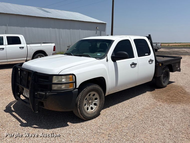 2011 Chevrolet Silverado 1500 Crew Cab dump flatbed pickup truck