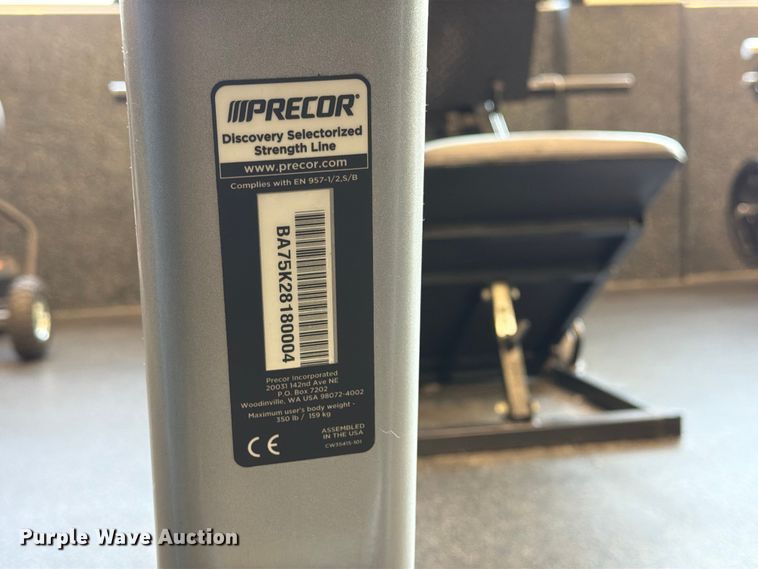 image for item MZ9880 Precor Discovery Selectorized Strength Line glute extension machine