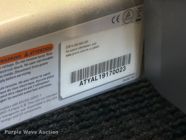 image for item MZ9885 Precor EFX 835 Crossramp elliptical