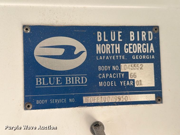 image for item MZ9932 2001 Blue Bird TC2000 school bus