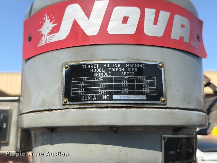 image for item NA9381 Nova milling machine