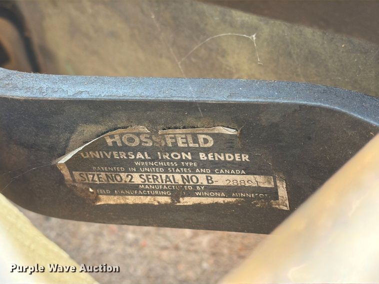 image for item NA9383 (2) Hossfeld iron benders