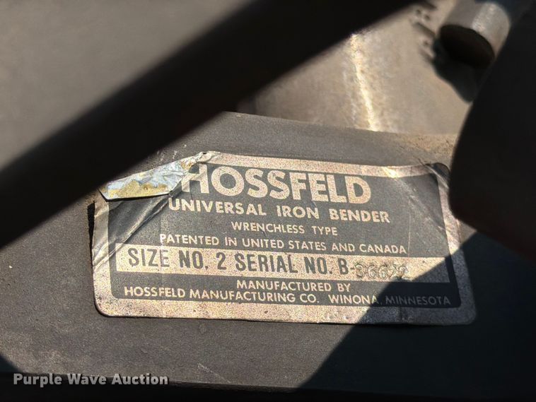 image for item NA9383 (2) Hossfeld iron benders