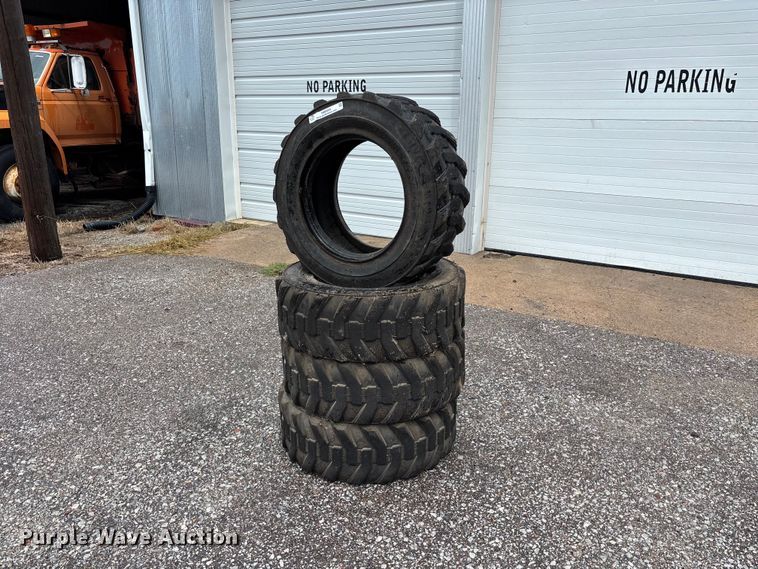 (4) 10-16.5 skid steer tires