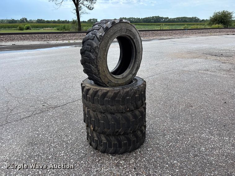 image for item NM9894 (4) 10-16.5 skid steer tires