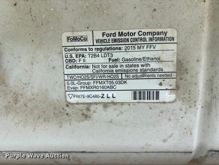 image for item NM9938 2015 Ford F150 Ext. Cab pickup truck
