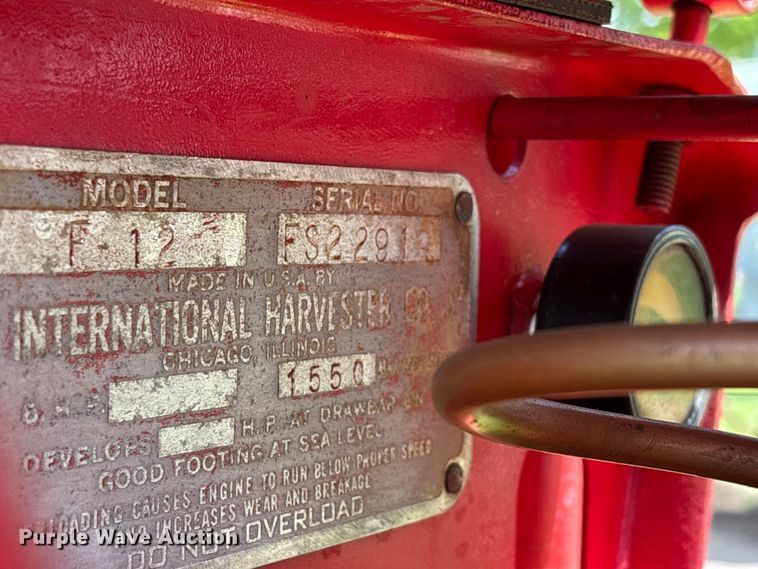 image for item EO4402 1935 International Harvester Farmall  F-12 tractor