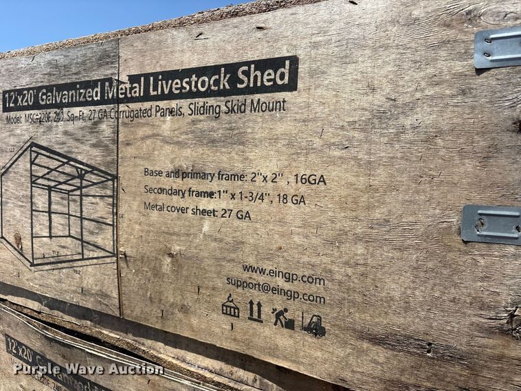 image for item ET0456 (4) 2024 Valley Pioneer MSC1220F livestock sheds