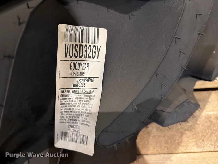 image for item EU5865 (4) Goodyear Ultra sprayer VF380/90R46 tires