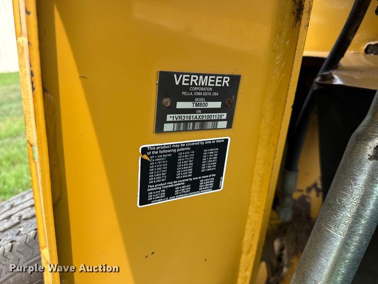 image for item EV6073 2009 Vermeer TM800 disc mower