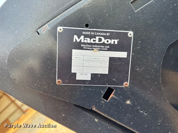 image for item EV6084 2019 MacDon FD135 flex draper head