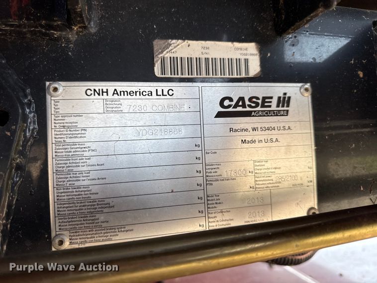 image for item EV6092 2013 Case IH 7230 combine