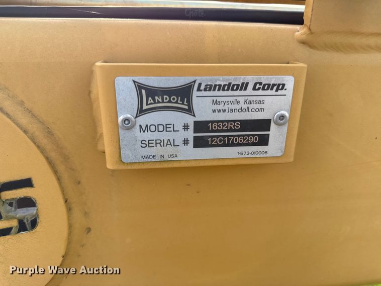image for item EV6094 2017 Landoll 1632RS pull type grader