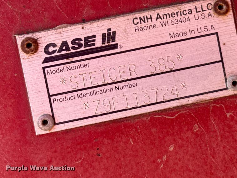 image for item EW4082 2009 Case IH Steiger 385 4WD tractor