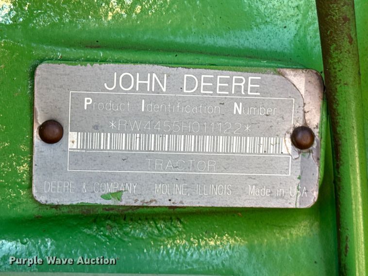 image for item EW4090 1991 John Deere 4455 tractor