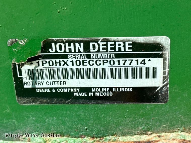 image for item FC4187 John Deere HX10 rotary mower