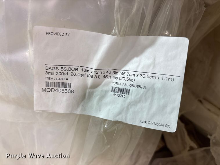 image for item JM9413 (15) rolls of bags for bagging unit