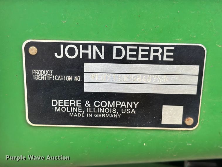 image for item MZ9931 2008 John Deere 7130 MFWD tractor