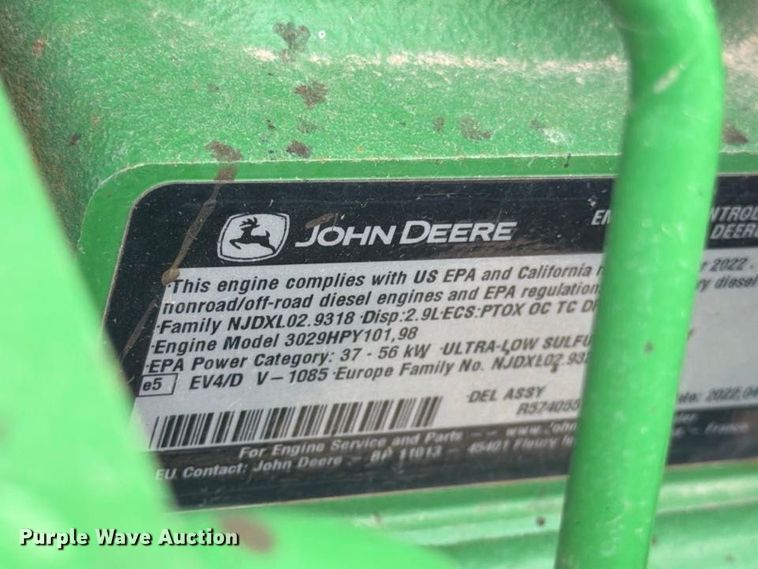 image for item YA4631 2022 John Deere 5055E MFWD tractor