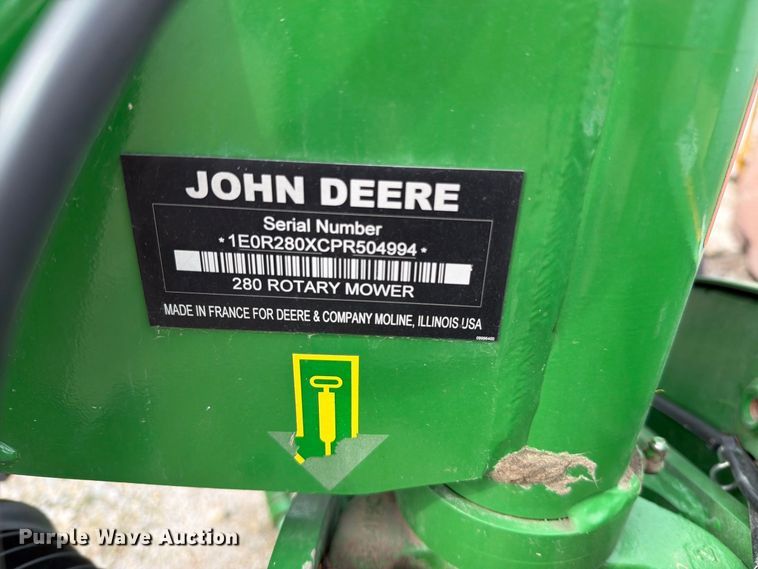 image for item YA4721 2023 John Deere 280 disc mower